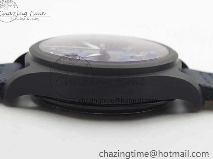 MIROTIME 0304 Reliable Pilot Chrono Blue Angels Black Ceramic ZF Best Edition on Blue Leather Strap A 7088